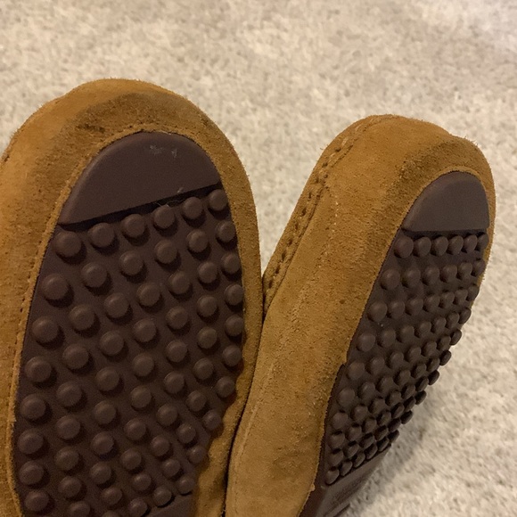 Fireside by Dearfoams Melbourne Genuine Shearling Moccasin Slipper Men size 10W - Picture 11 of 17